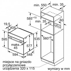 Wymiary piekarnika Bosch HBG633BB1
