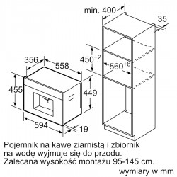 Wymiary ekspresu CTL636ES6