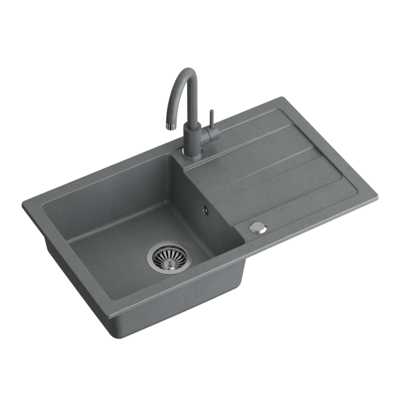 zlewozmywak granitowy szary