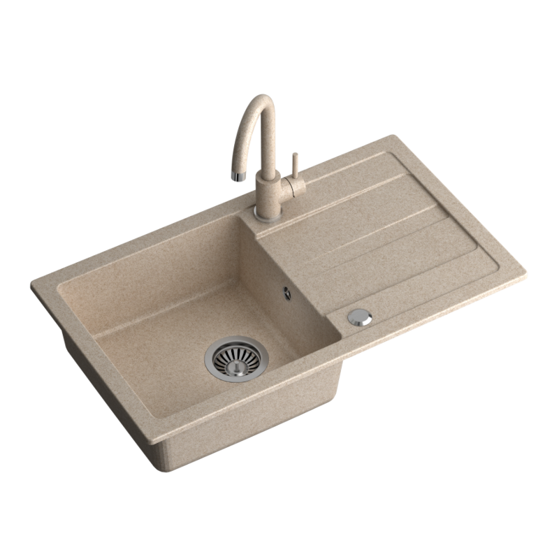 zlewozmywak granitowy beżowy