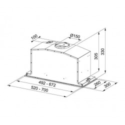 Wymiary okapu Franke FBI 547 XS NP