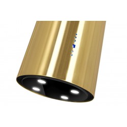 zloty okap tuba oświetlenie