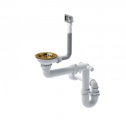 Złoty syfon do zlewozmywaka Russel 116