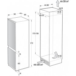 Wymiary lodówki Gorenje NRKI4182A1