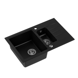 Zlewozmywak granitowy czarny mat