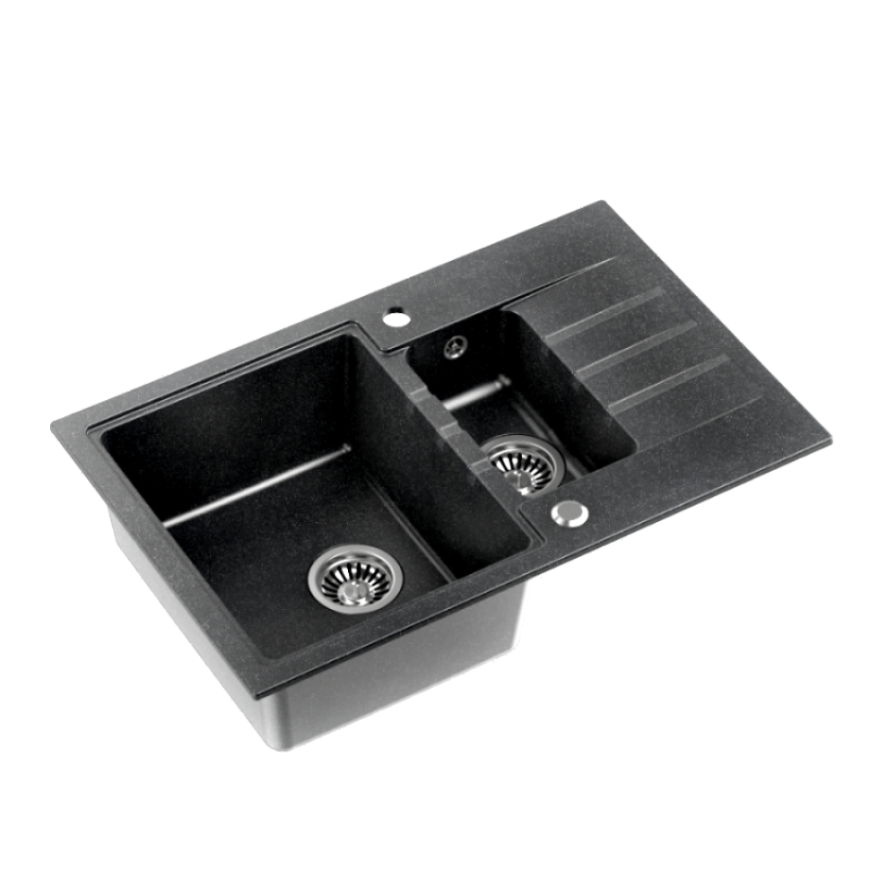 Zlewozmywak granitowy czarny