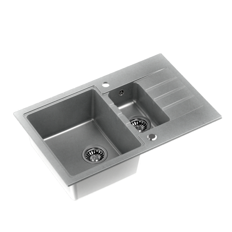 Zlewozmywak granitowy szary