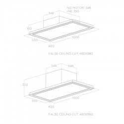 Wymiary okapu sufitowego